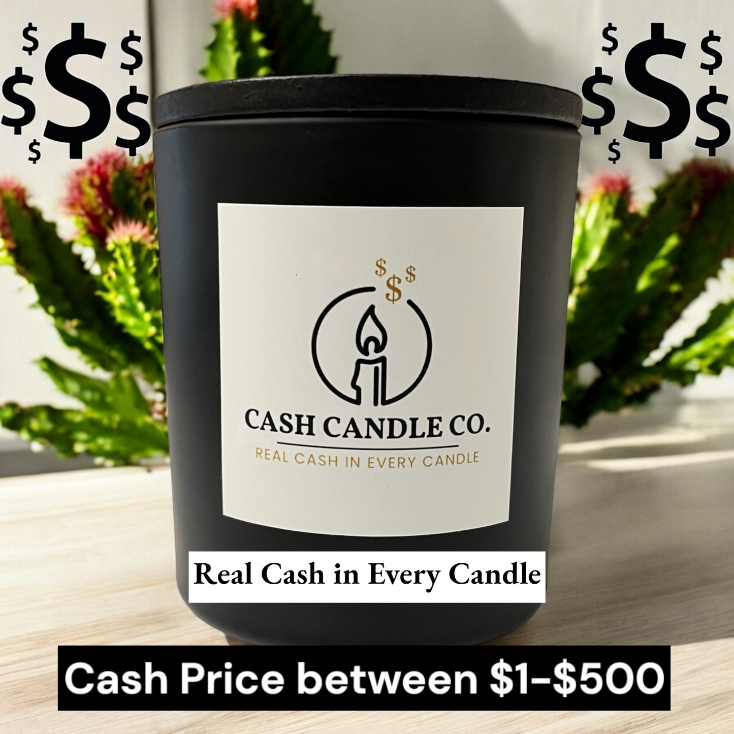 Cash Prize Candle – Win $1 to $500! - Baja Cactus Scent